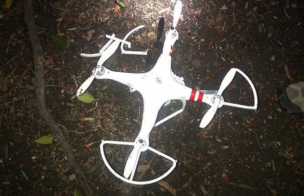 Crashed drone photo courtesy of Secret Service