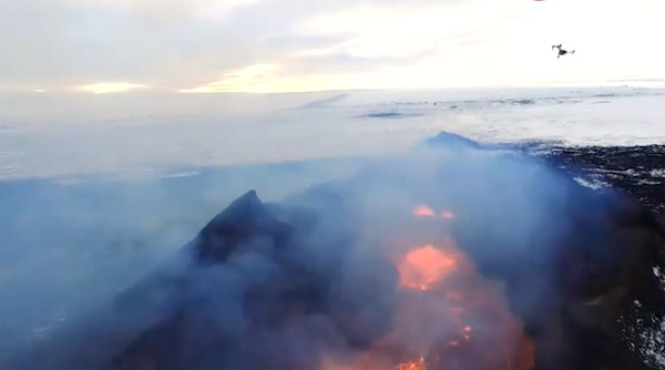 'GMA' Flies Drone Over Erupting Volcano Live
