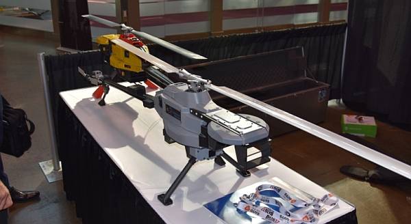From the Big Drone Show: Procyon 800 commercial drone helicopter from NOVAerial Robotics.