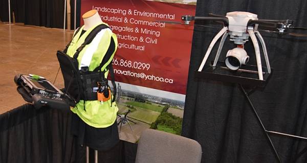 From the Big Drone Show: The Tablet-EX-Gear chest packs for drone pilots.