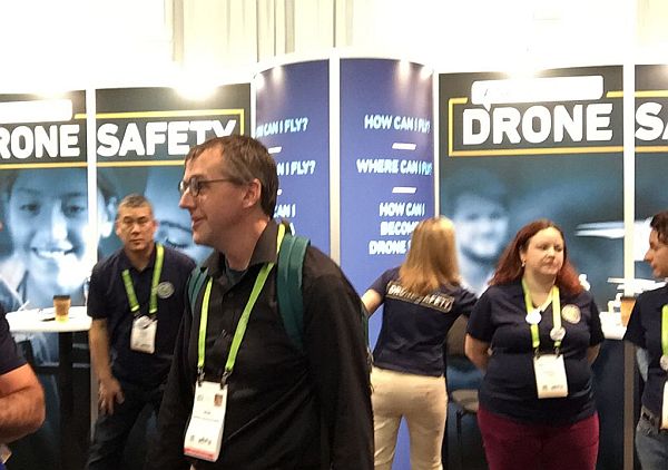 CES 2018 drone safety booth.