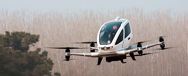 Ehang 184 autonomous aerial vehicle.