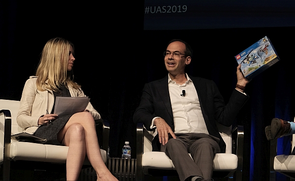 FAA UAS Symposium 2019: Diana Cooper, PrecisionHawk SVP of Policy & Strategy, and Brendan Schulman, DJI VP of Policy and Legal Affairs.