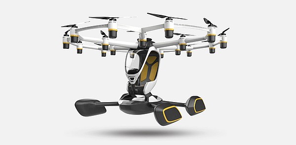 The Hexa electric VTOL passenger drone. Courtesy Lift Aircraft.